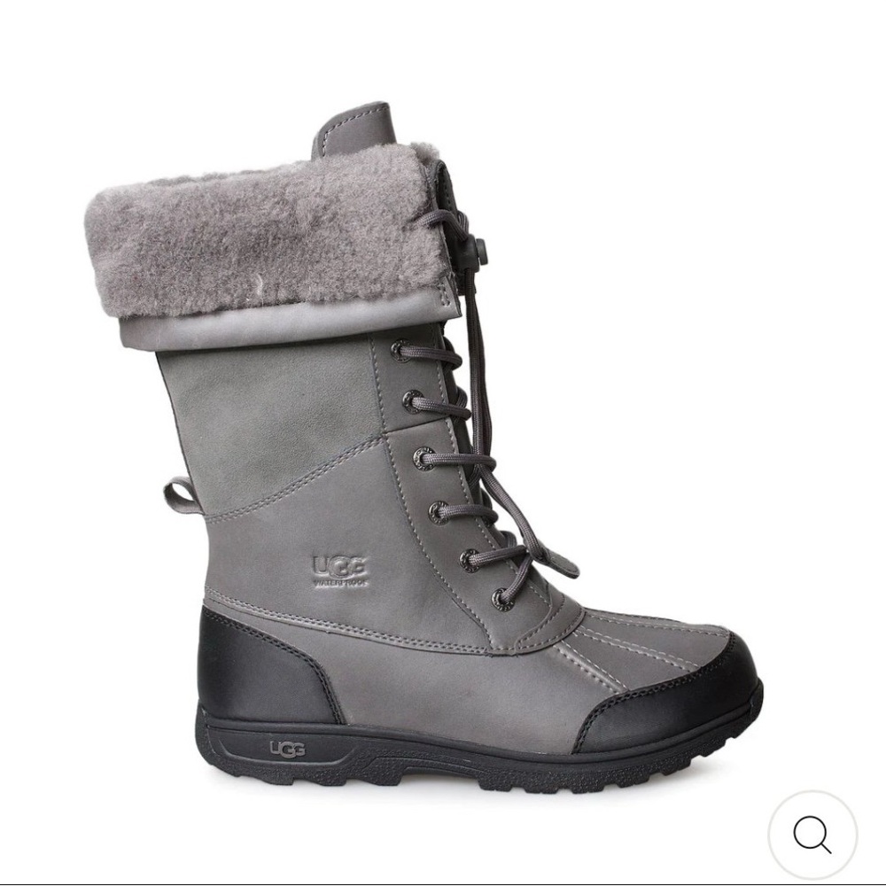 UGG Charcoal Lace-Up Boots